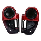 HR3 Wicked Red Denim Vented Lower Fairing Kit With 6.5" Speaker Pods For Harley Touring models 2014-2024